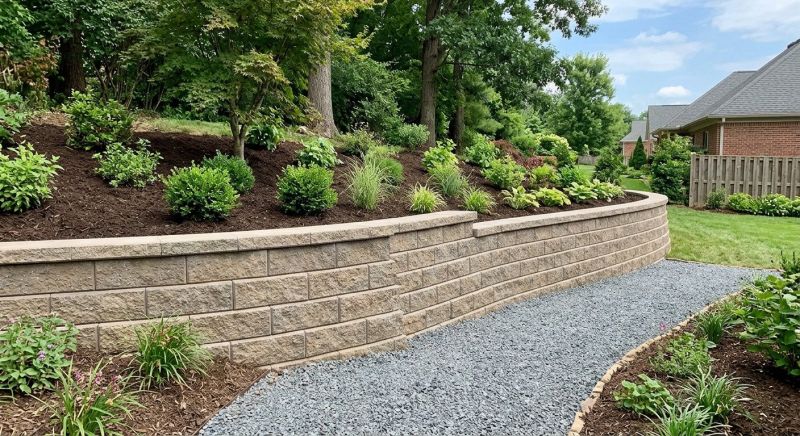 Block Retaining Wall Installation in Aiken, SC