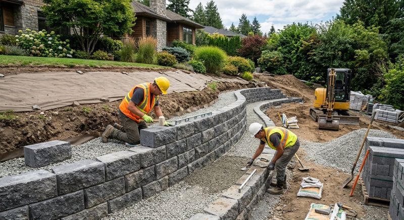 Block Retaining Wall Installation in Ocala, FL