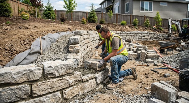 Block Retaining Wall Installation in Pasco County, FL