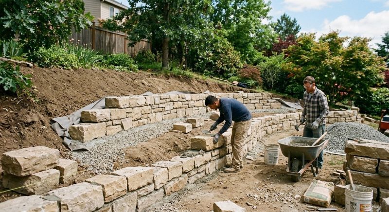 Block Retaining Wall Installation in Ocala, FL